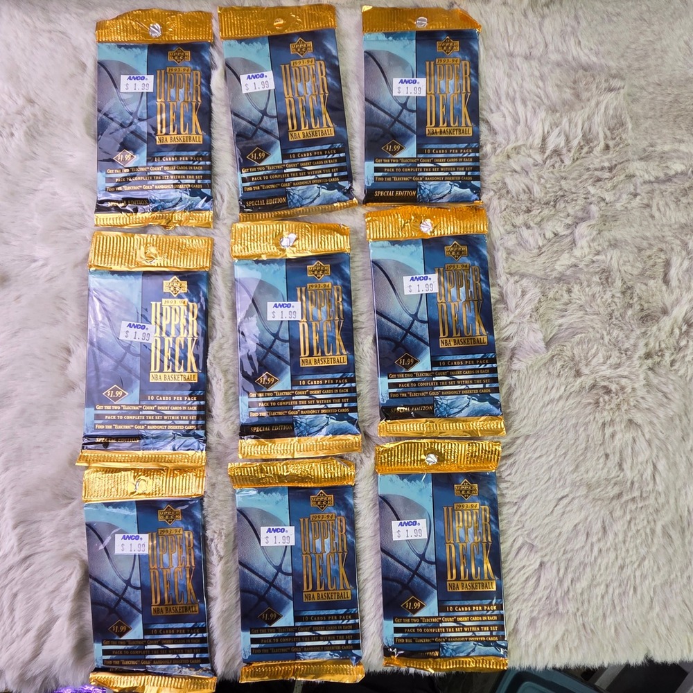 9 Pack Lot 1993-94 Upper Deck NBA Basketball Special Edition Sealed Packs New